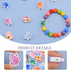 11Pcs 11 Styles Word Good Vibes & Butterfly Silicone Beads SIL-CA0002-79-5