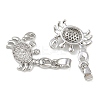 Brass Micro Pave Cubic Zirconia Pendants KK-F908-04P-2