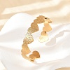 304 Stainless Steel Cuff Bangles for Women BJEW-B120-02G-02-1