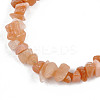 Unisex Chip Natural Red Aventurine Beaded Stretch Bracelets BJEW-S143-22-3