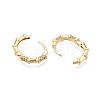 Ring with Bamboo Stick Cubic Zirconia Hoop Earrings EJEW-N054-55G-2