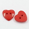 Acrylic Heart Buttons BUTT-E071-B-02-2