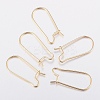 304 Stainless Steel Hoop Earring Findings Kidney Ear Wires STAS-H436-03-1