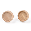 Natural Maple Wood Stud Earring Findings with 316 Stainless Steel Pin WOOD-N016-02-5