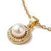 Brass Micro Pave Cubic Zirconia Pendant Necklaces NJEW-H486-16G-1-1