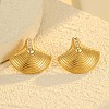 304 Stainless Steel Cubic Zirconia Stud Earrings EJEW-G444-03A-G-1