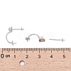 Anti-Tarnish Rhodium Plated 925 Sterling Silver Stud Earring Findings STER-M089-08-3