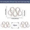 CREATCABIN 8Pcs 925 Sterling Silver S-Hook Clasps STER-CN0001-26-2