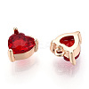 Valentine's Day Brass Charms X-ZIRC-Q021-020G-NF-2