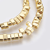 Electroplated Non-magnetic Synthetic Hematite Beads Strands G-E495-11B-3