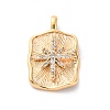 Brass Micro Pave Cubic Zirconia Pendants KK-D360-17G-1
