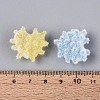 Flocking Opaque Acrylic Heart Beads OACR-T030-12M-4