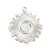 Non-Tarnish 304 Stainless Steel Pendant Cabochon Settings STAS-P333-04P-1