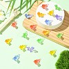 60Pcs 6 Colors Luminous Resin Lizard Figurines DJEW-CJ0001-16-5