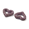 Heart Shape Polymer Clay Rhinestone Beads CLAY-NH0001-09A-05-3