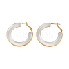 Brass with Transparent Resin Hoop Earrings EJEW-Q391-27G-2