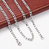 Tarnish Resistant Men's Casual Style 304 Stainless Steel Figaro Chain Necklaces STAS-O037-17P-3