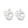 925 Sterling Silver Flower Charms STER-D302-08C-S-1