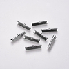 Non-Tarnish 304 Stainless Steel Ribbon Crimp Ends STAS-S112-001G-P-2