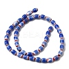 Handmade Millefiori Glass Oval Beads Strands LK-Z001-02A-06-2