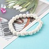 Shell Shape Cubic Zirconia Charm Stretch Bracelets Set for Teen Girl Women BJEW-JB06850-04-9