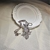 Vintage Alloy Crystal Rhinestone Owl Pendant Necklaces WU5085-4