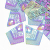 Ion Plating(IP) 201 Stainless Steel Filigree Pendants STAS-S108-97-1