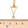 304 Stainless Steel Crystal Rhinestone Geometric Pendant Cable Chain Necklaces NJEW-Z073-01G-02-5