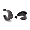 Ion Plating(IP) 304 Stainless Steel Chunky C-shape Stud Earrings EJEW-P198-09EB-2