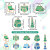 40Pcs 10 Styles Camping Equipment Series Alloy Enamel Pendants FIND-SC0019-16-2