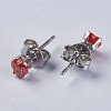 Cubic Zirconia Earrings EJEW-I209-08-4mm-3