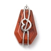 Natural Red Jasper Pendants G-G870-09P-03-1