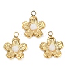 Natural White Jade Flower Charms STAS-I325-143G-03-1