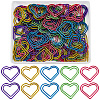 100Pcs 6 Colors Heart Shape Iron Paper Clips TOOL-WH20002-03B-1