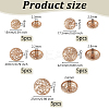 Olycraft 25Pcs 5 Styles 1-Hole Retro Zinc Alloy Shank Buttons BUTT-OC0001-57C-2