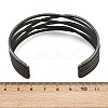 316 Surgical Stainless Steel Hollow Cuff Bangles BJEW-C125-04AS-3