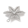 Brass Pave Clear Cubic Zirconia Pendants KK-Z061-09P-02-2