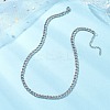 5MM 304 Stainless Steel Cuban Link Chain Necklaces NJEW-JN05849-1