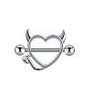 304 Stainless Steel Rhinestone Nipple Rings WGC7CE7-17-1