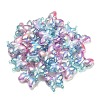 UV Plating Rainbow Iridescent Acrylic Beads OACR-G012-09B-3
