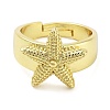 Brass Open Cuff Rings for Women RJEW-Z072-02G-01-2