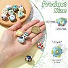 17Pcs 17 Colors Hand Painted Acrylic with Enamel Beads MACR-CJ0002-30-2