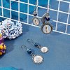 4 Sets 4 Style Glass Pearl Beads & Cabochons Keychain HJEW-FH0001-20-2
