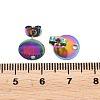 Ion Plating(IP) 304 Stainless Steel Stud Earring Findings STAS-P198-25-10mm-M-3