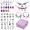 DIY Alloy Pendant & Resin European Beads Bracelets Making Kits DIY-YW0011-32-1