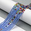 Transparent Gradient Color Glass Beads Strands GLAA-H021-01A-42-5