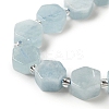 Natural Aquamarine Beads Strands G-P534-A08-01-4