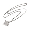 201 Stainless Steel Trinity Knot Wish Knot Pendant Necklaces for Men Women LS-NJEW-K283-36P-2