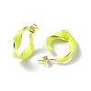 Enamel Twist Stud Earrings EJEW-P214-03G-04-2