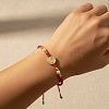 Brass Saint Medal Braided Bracelets EA4269-2-6